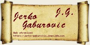 Jerko Gaburović vizit kartica